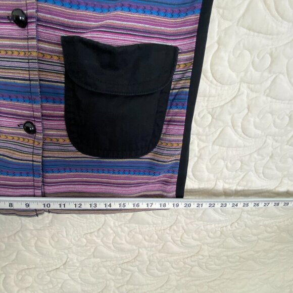 Twik Band Jacket 100% Cotton Multi-color Button Up Size XS - Picture 6 of 11